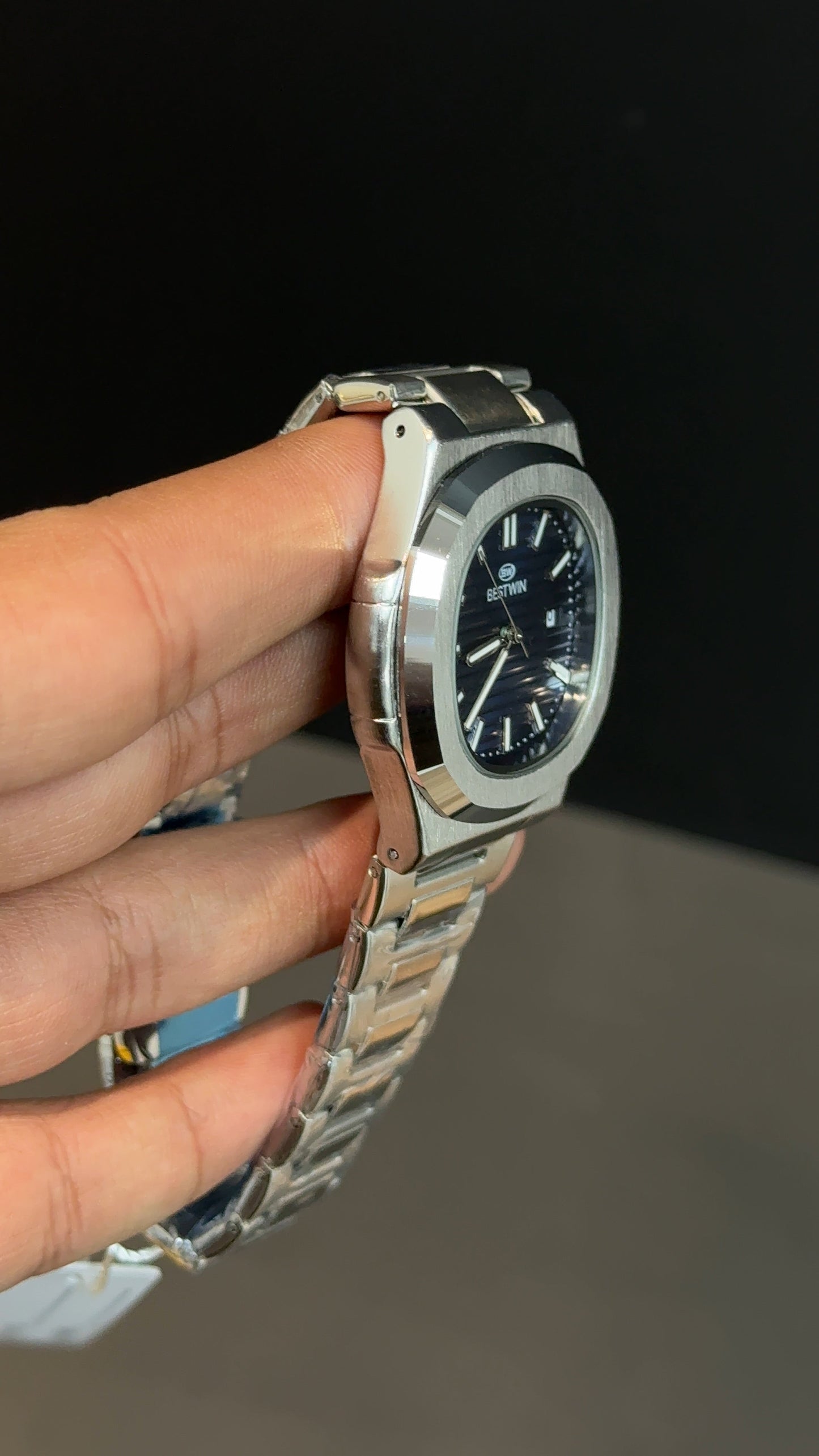 Bestwin | Silver Chain | Blue Dial