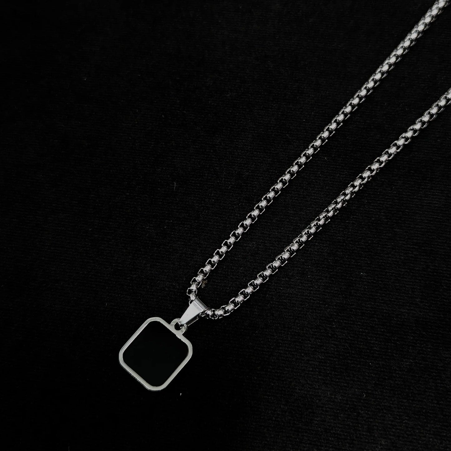 Onyx square locket
