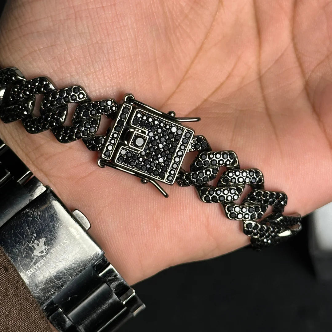BLACK CRYSTAL BRACELET ONLY